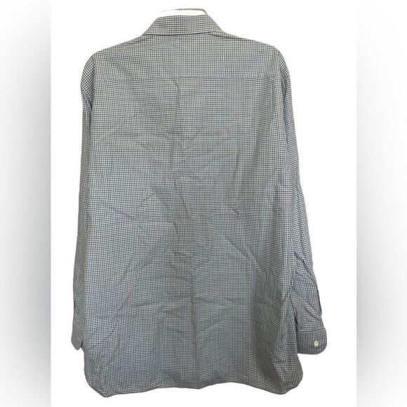 Ermenegildo Zegna White/Blue Multi Long Sleeve Gingham Check Button Front Shirt - Picture 2 of 10
